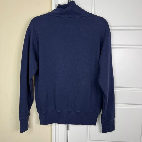 Polo Ralph Lauren Sweatshirt Womens Small Navy Blue Button Neck Nautical Graphic - Picture 2 of 8